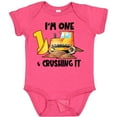 thumbnail image 3 of Inktastic I'm 1 and Crushing It Construction 1st Birthday Boys or Girls Baby Bodysuit, 3 of 5