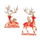 thumbnail image 5 of Conjunto de 2 estatuas de ciervos sentados y de pie, adorno de animal, pareja de figuras de renos Rojo, 5 of 9