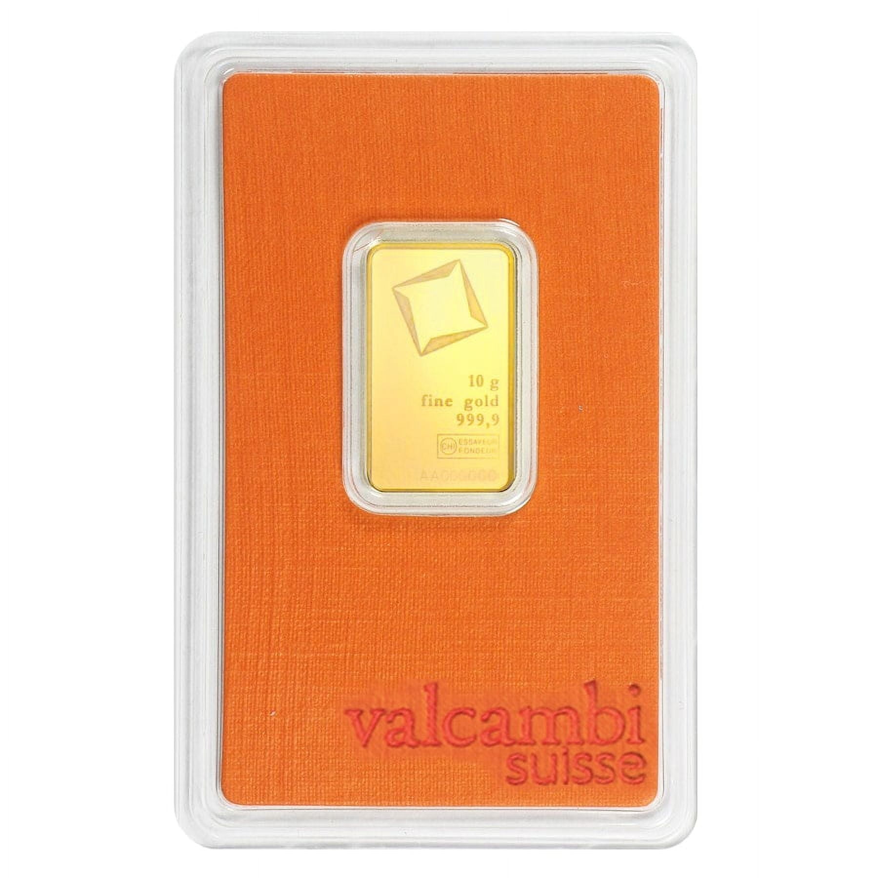 10 Gram Gold Bar Valcambi Suisse .9999 Fine (in Assay)