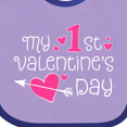 thumbnail image 4 of Inktastic My First Valentines Day Pink Hearts and Arrow Boys or Girls Baby Bib, 4 of 4
