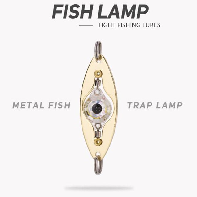 Lámpara de señuelo de pesca LED Luz subacuática Forma de ojo Cebos fluorescentes (Blanco)