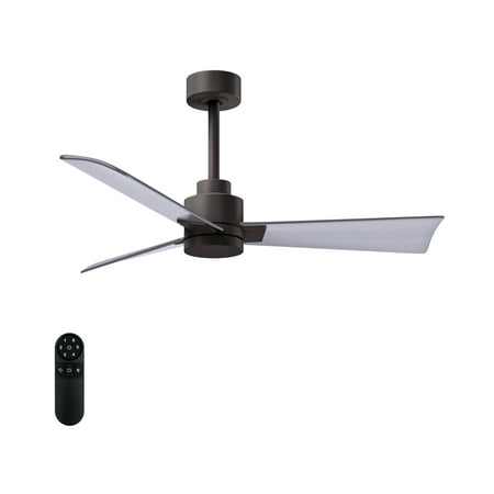 

Matthews Fan Company AK-TB-BN-42 Alessandra 42” Textured Bronze Ceiling Fan with 3 Brushed Nickel Blades Remote Control Indoor/Outdoor Wet Rated
