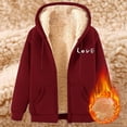 thumbnail image 2 of Bovemsi Sweatshirt for Women Fashionable And Casual Fleece Lined Thickened Warm Hooded Zip Up Hoodie, 2 of 3