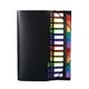 thumbnail image 5 of 12-Pocket Rainbow Classification Accordion File, Organizador de documentos de oficina, Folder, Negro, 5 of 6