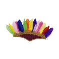 thumbnail image 4 of Tocado de plumas, sombrero indio, decoración colorida, accesorios para fotos, diadema de plumas Rosa colorida roja, 4 of 9