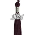 thumbnail image 4 of Endea Graduation Maroon Graduation Tassel with Silver Date Drop, 4 of 11