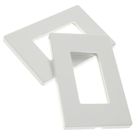 Worgeous Screwless Wall Plate White 1Pcs 4.7X3X0.2In