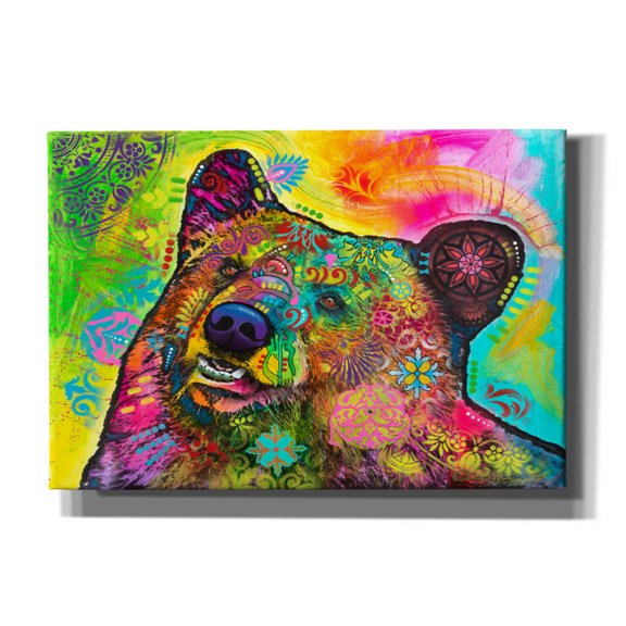 Epic Graffiti 'Hunky Bear 1' by Dean Russo, Canvas Wall Art, 26"x18"
