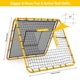 thumbnail image 2 of QinaQin Filet de Rebond de Soccer Double Face 4 x 4 Pi, PitchBack, Jaune, 2 of 7
