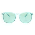 thumbnail image 1 of Pop Color Womens Round Plastic Boyfriend Hippie Sunglasses Green, 1 of 4