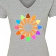 thumbnail image 4 of Inktastic Ice Cream Cone Starburst Women's V-Neck T-Shirt, 4 of 5