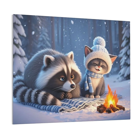 Black Cat Canvas Paintings Gray Cat Canvas Art For Living Room Bedroom Kitchen Office Home Decor 16 X 20