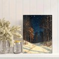 thumbnail image 2 of Qisvanset Framed Canvas Wall Art, 12x16 Inch Snowy Winter Forest Holiday Nature Wall Art, 2 of 5