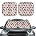 thumbnail image 2 of Fotbe Red Ladybugs On Black Dotted Juego de 2 Piezas de Parasoles para Parabrisas | Bloqueador Solar para Auto | Accesorios Plegables para Protección Solar Interior-Small, 2 of 6