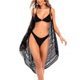 thumbnail image 2 of Swim Cover ups Womens Plus Size Bathing Suit Cover Ups Sexy Strap  Bikini Swimsuit Cover Up Beach Backless Wrap Long Dress Swim Coverups, 2 of 8
