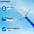 thumbnail image 3 of Bulk Cat5e Blue Ethernet Cable, Stranded, UTP (Unshielded Twisted Pair), Pullbox, 1000 foot, 3 of 6