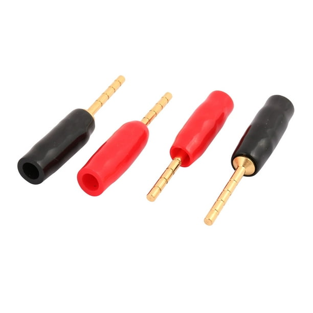 4Pcs 2mm Banana Plug Pin Vis Type Haut-Parleur Audio Connecteur de Câble Plaqué Or