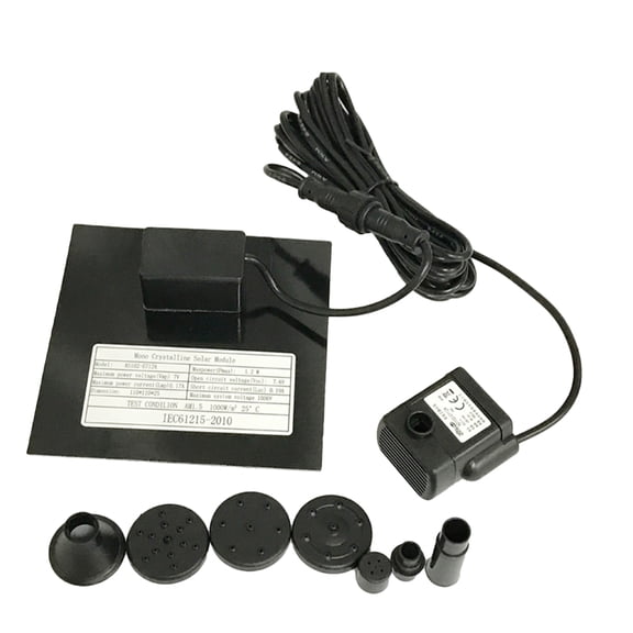 BESTOYARD Solar Water Pump Black Automatic Solar Powered Fountain Pump for Bird Bath