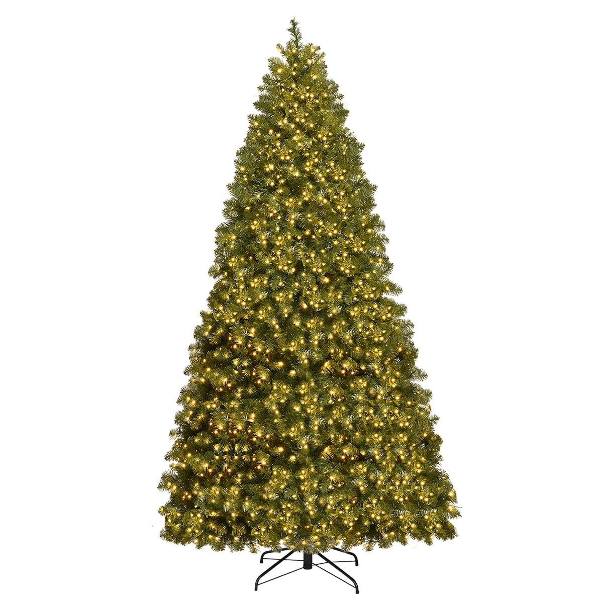 8FT Christmas Tree PVC Trees & 88 PCS Ornaments Set & Lights Merry Christmas USA 