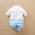 thumbnail image 2 of Baby Boy Gentleman Suit Jumpsuit with Bow Tie  Vest, 2 of 11