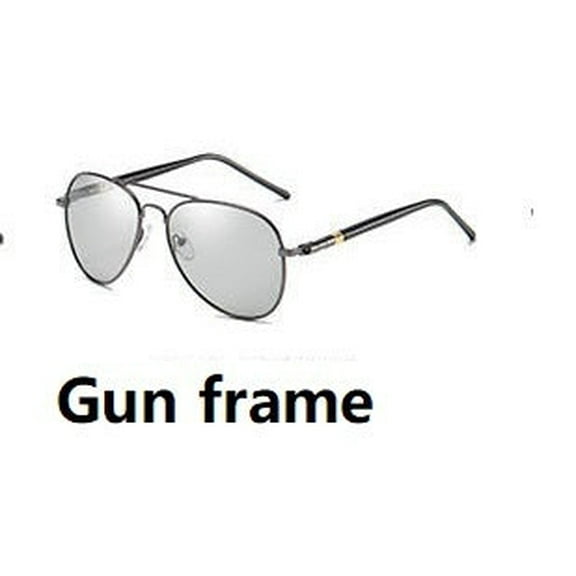 Polarized Sunglasses for Men and Women, UV400 Protection, Color Changing Metal Frame, TAC Lens, Night Vision Driving Glasses