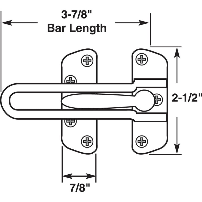 Diecast, Chrome Plated, Swing Bar Door Guard Diecast, Chrome Plated, Swing Bar Door Guard