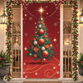 thumbnail image 1 of Decorative Design Christmas Tree Festive Decoration Holiday Banner for Christmas Party Family Celebration Winter Event, 1 of 5