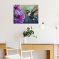 thumbnail image 5 of ZFLMY Hummingbird Flowers Canvas Wall Art Decor for Home Living Room Bedroom Kitchen Office Hotel Salon, Ready to Hang Room Home Art Decor 16x12in, 5 of 6