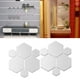 thumbnail image 2 of 2x12/Set 3D Espejo Pegatinas de Pared Extraíbles para Dormitorio Sala Decoración Plata , multicolor, 4 piezas, 2 of 8