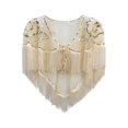 thumbnail image 3 of HNMKIU Wraps Tassel Shawl Women Sequin Evening Gown Art Deco Wedding Wrap GD1,One Size, 3 of 3