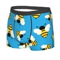 thumbnail image 2 of Disketp Flying Bees Men'S Boxer Briefs,Soft And Breathable Cotton Underwear With Comfortflex Waistband, 2 of 8