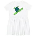 thumbnail image 3 of Inktastic Sea Turtle with Swirls Girls Toddler Dress, 3 of 5