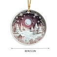 thumbnail image 3 of Christmas Acrylic Pendant Concave Textured Round Pendant Decoration, 3 of 6