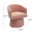 thumbnail image 7 of Kristen Pink Rolling Desk Chair, 7 of 7