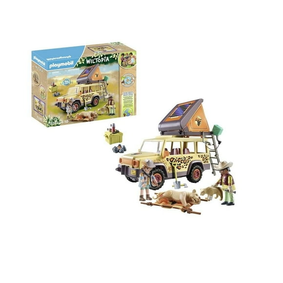 Set de Juego Playmobil Wiltopia Vehículo todoterreno con Leon 98 Piezas