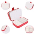 thumbnail image 3 of Unique Bargains Jewelry Box Small PU Leather Jewelry Organizer Case Storage Display Holder Red, 3 of 7
