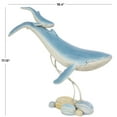 thumbnail image 3 of 18" x 17" Blue Polystone Swimming Mother and Baby Whale Sculpture with Yellow Accents, by DecMode, 3 of 10