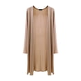 thumbnail image 4 of Kingdiese Womens Lightweight Cardigan For Long Sleeve Open Front Cover Up Soft Loose Knit Sweater Casual Loungewear Elegant Solid Color Mid Long Length Summer Long Knitted Sweaters for Women, Size L, 4 of 4
