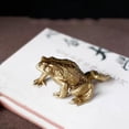 thumbnail image 3 of 2Pcs Feng Shui Copper Pocket Money Frog Fortune Brass Toad Figurin Chinese Coin Metal Craft Home Decor Gift, 3 of 3