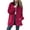 Red, variant on Women's Fleece Long Hooded Cardigan Full Zip Up Patchwork Drawstring Open Front Sweater Cardigan Fall Warm Soft Outwear with Pockets
