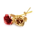 thumbnail image 2 of Chapado En Oro De Tallo Largo Flor De Rosa Artificial Romántico Día De San Valentín Amante Regalo Adornos Para El Hogar 24K seitruly HA024592-06, 2 of 6