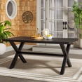 thumbnail image 2 of Safavieh Core Modern Aluminum Outdoor Dining Table, Black, 2 of 9