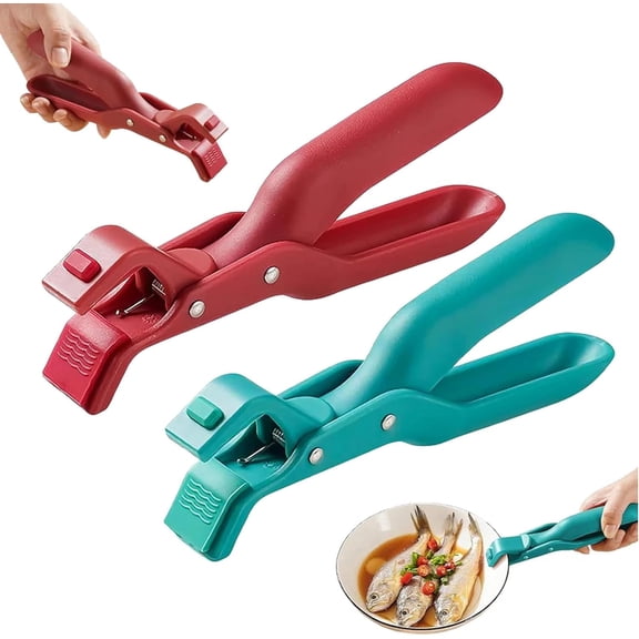 nuyezo Scarcelye Hot Plate Gripper, Multi-angle Hot Plate Gripper, Hot PlateGripper Tongs, Multi-function Anti-Scald Bowl Clip for Kitchen