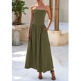 thumbnail image 3 of Vestido largo PRETTYGARDEN para mujer, primavera 2025, verde militar, 3 of 9