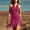 Hot Pink, variant on Prom Dress for Women Concert Moomoo Fringle Fall and Summer Round-Neck Sleeveless Casual Navy S
