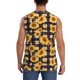 thumbnail image 4 of Balery Vintage Black White Plaid Sunflowe Camisetas sin mangas para hombre, absorbe la humedad y protege contra el mal olor.-Large, 4 of 7