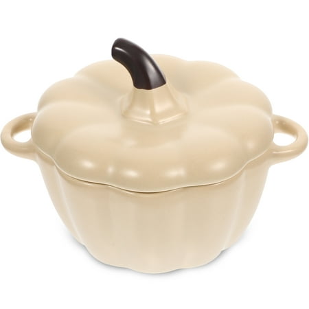 

TOYMYTOY Ceramic Stew Pot Pumpkin Soup Bowl Egg Steaming Bowl Pumpkin Food Bowl for Kitchen