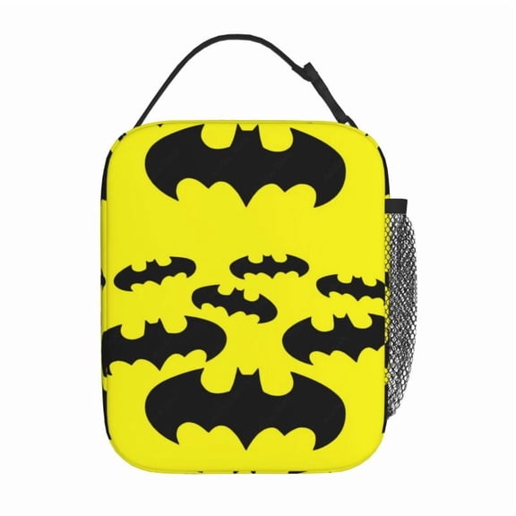 Bat-Man Lunch Box Lunch Bag Insulated Reusable Lunch Tote Bag Cooler Tote Bag For Men Women