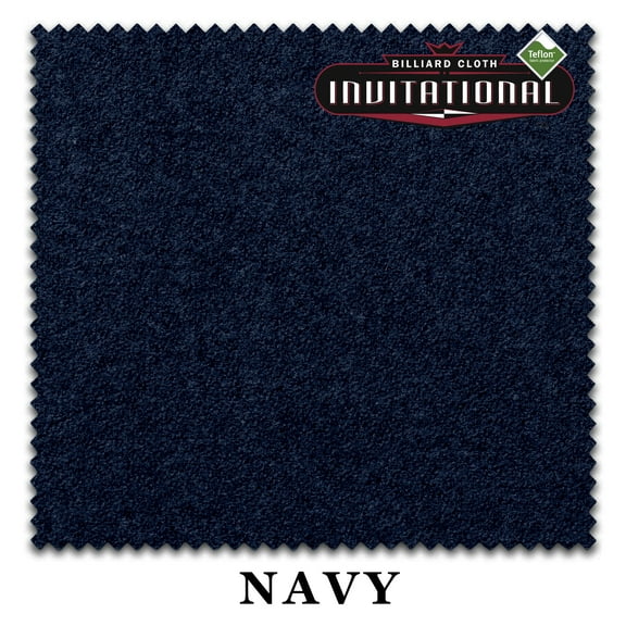 9' Championship Invitational Teflon Pool Billiard Table Felt Cloth - Navy Blue - Free Spots - AUTHORIZED DEALER
