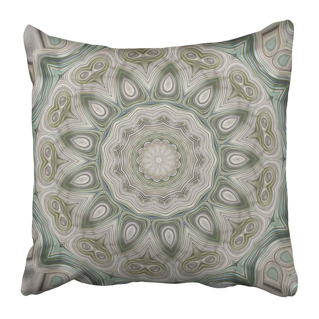 EREHome Abstract Creative Color Mandala Raster for Modern Dress Boho Chakra Circle Digital Pillow Case Cushion Cover 20x20 inch